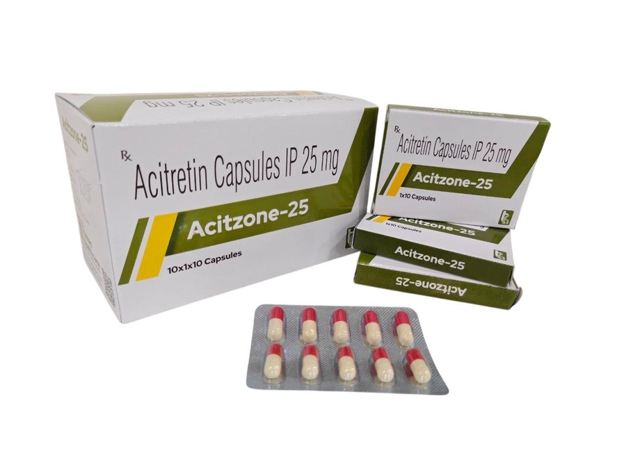 Acitzone-25 Capsule — Acitretin IP 25 mg from Trumac Healthcare PCD Pharma Franchise India