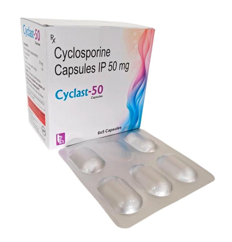 Cyclast-50 Capsule — Ciclosporin (Cyclosporine) IP 50 mg from Trumac Healthcare PCD Pharma Franchise India