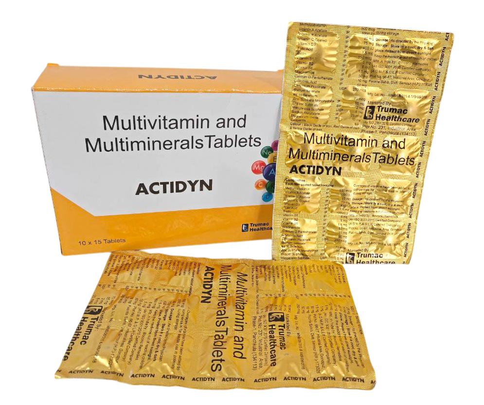 Actidyn Tablet — Multivitamin, Multimineral & Antioxidant Tablets from Trumac Healthcare PCD Pharma Franchise India