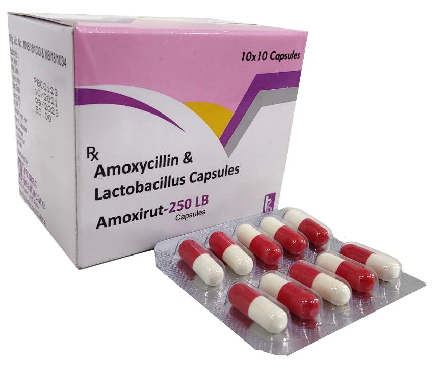 Amoxycilin Capsules- 250 mg + Lactobacillus 1.66 Billion Spores Caps Capsule — manufactured by Trumac Healthcare