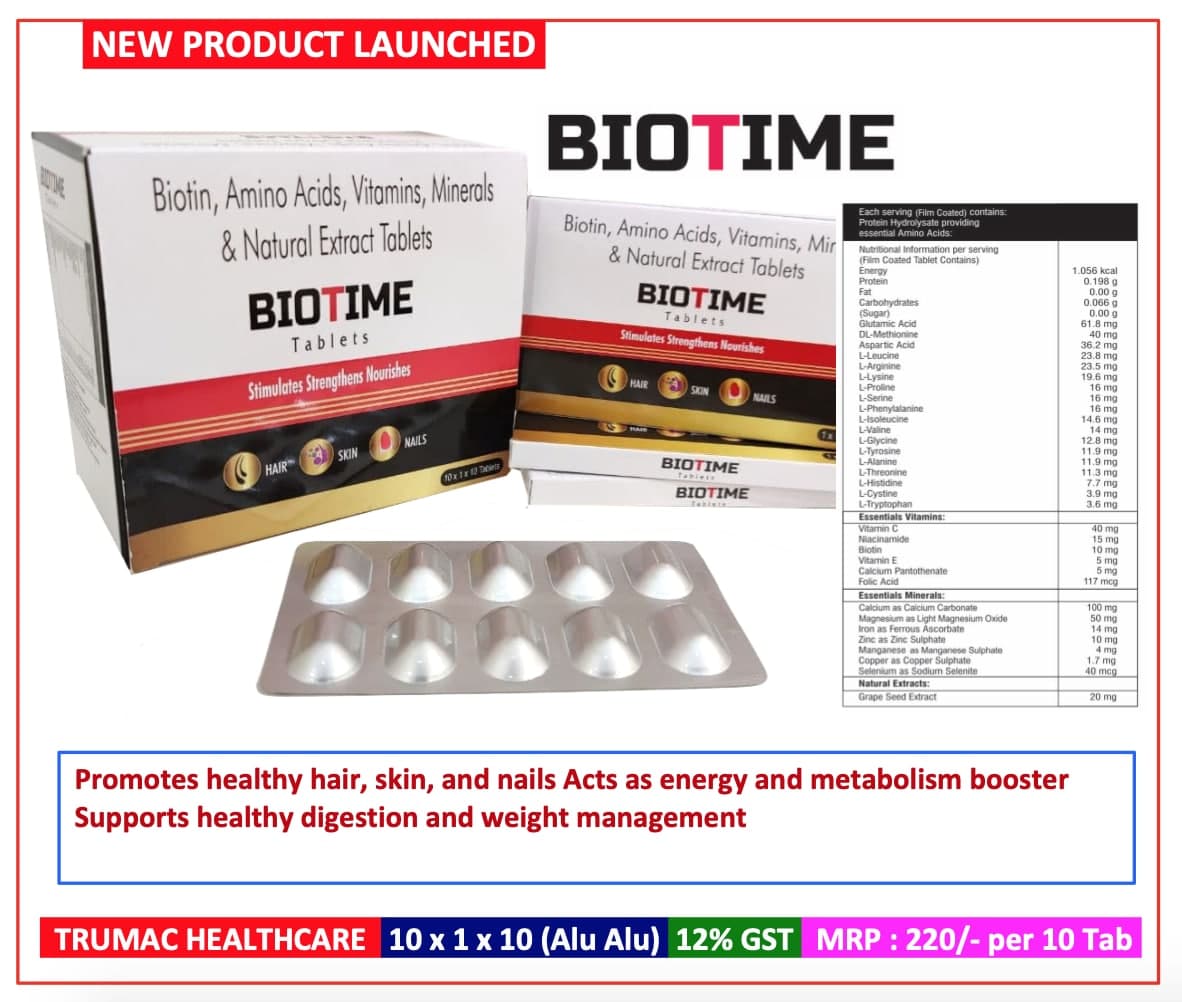 Biotin + Amino Acids + Vitamins + Minerals + Natural Extracts Tablet — manufactured by Trumac Healthcare
