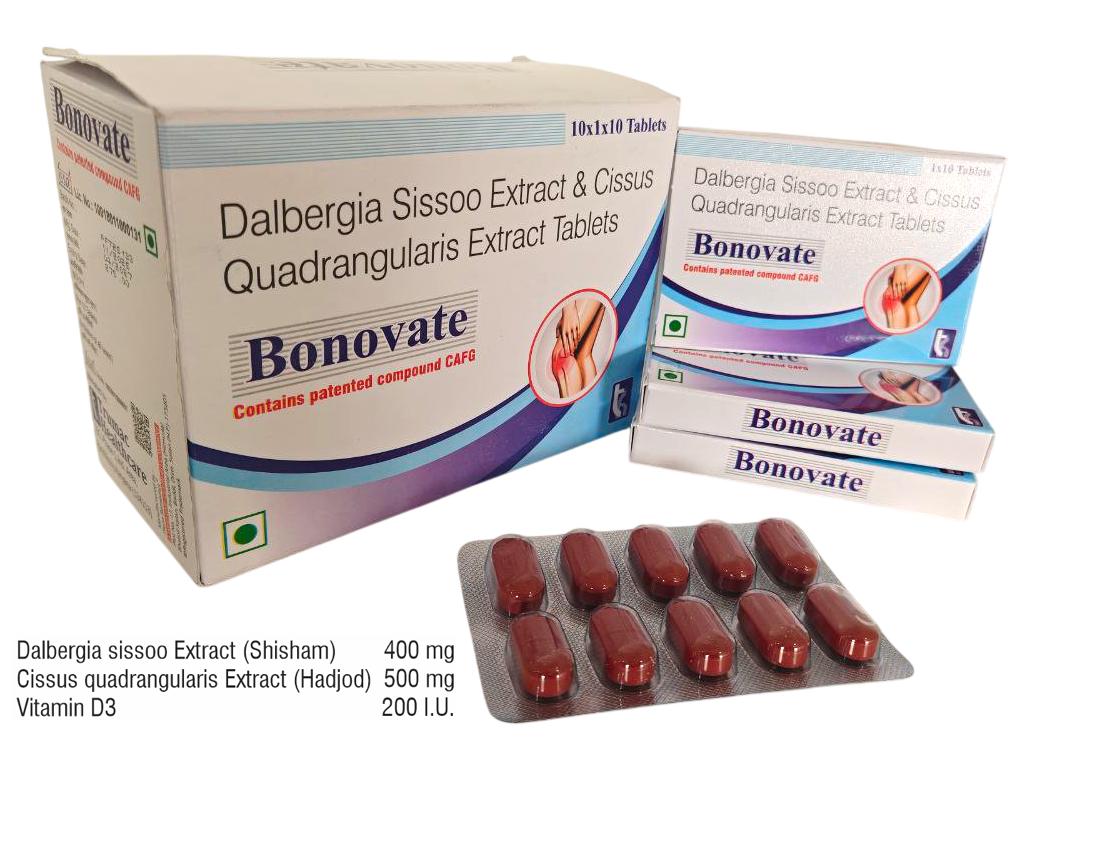 Bonovate Tablet — Dalbergia sissoo (Shisham) Extract 400 mg + Cissus quadrangularis Extract from Trumac Healthcare PCD Pharma Franchise India
