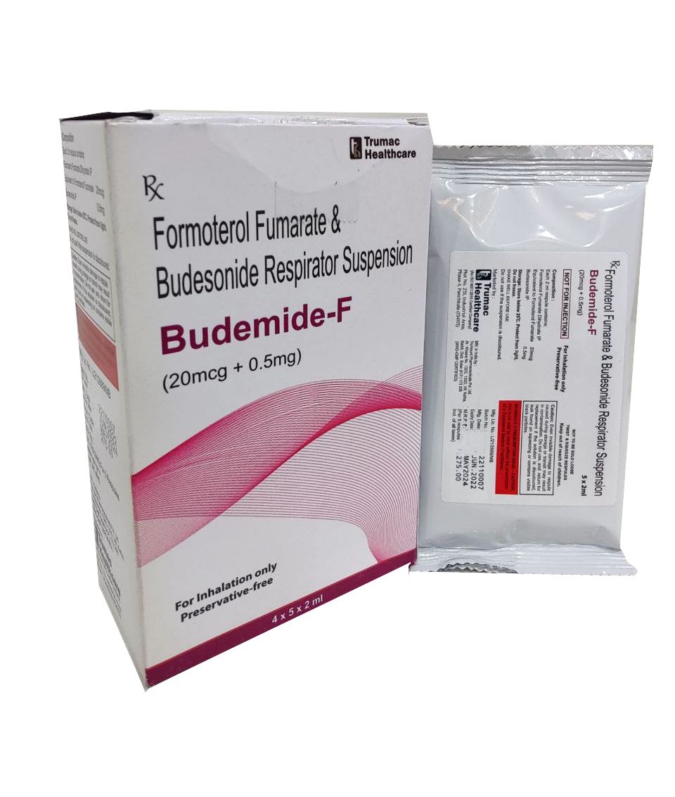 Each 2 ml Respule contains: Formoterol (20 mcg) + Budesonide (0.5 mg) Respules — manufactured by Trumac Healthcare