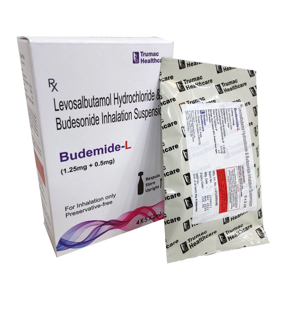 Budemide-L Respules — Budesonide 0.5 mg + Levosalbutamol per 2 ml respule from Trumac Healthcare PCD Pharma Franchise India