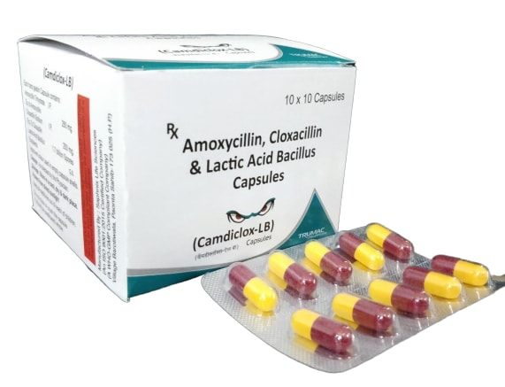Amoxycillin-250 mg + Cloxacillin 250 mg + Lactobacillus 2.5 Million Spores Tablet — manufactured by Trumac Healthcare