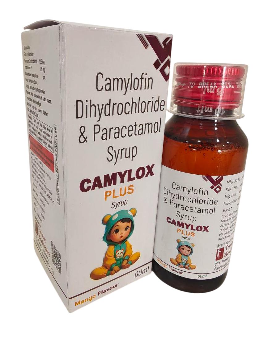 Camylofin (12.5 mg/5 ml) + Paracetamol (125 mg/5 ml) Suspension — manufactured by Trumac Healthcare