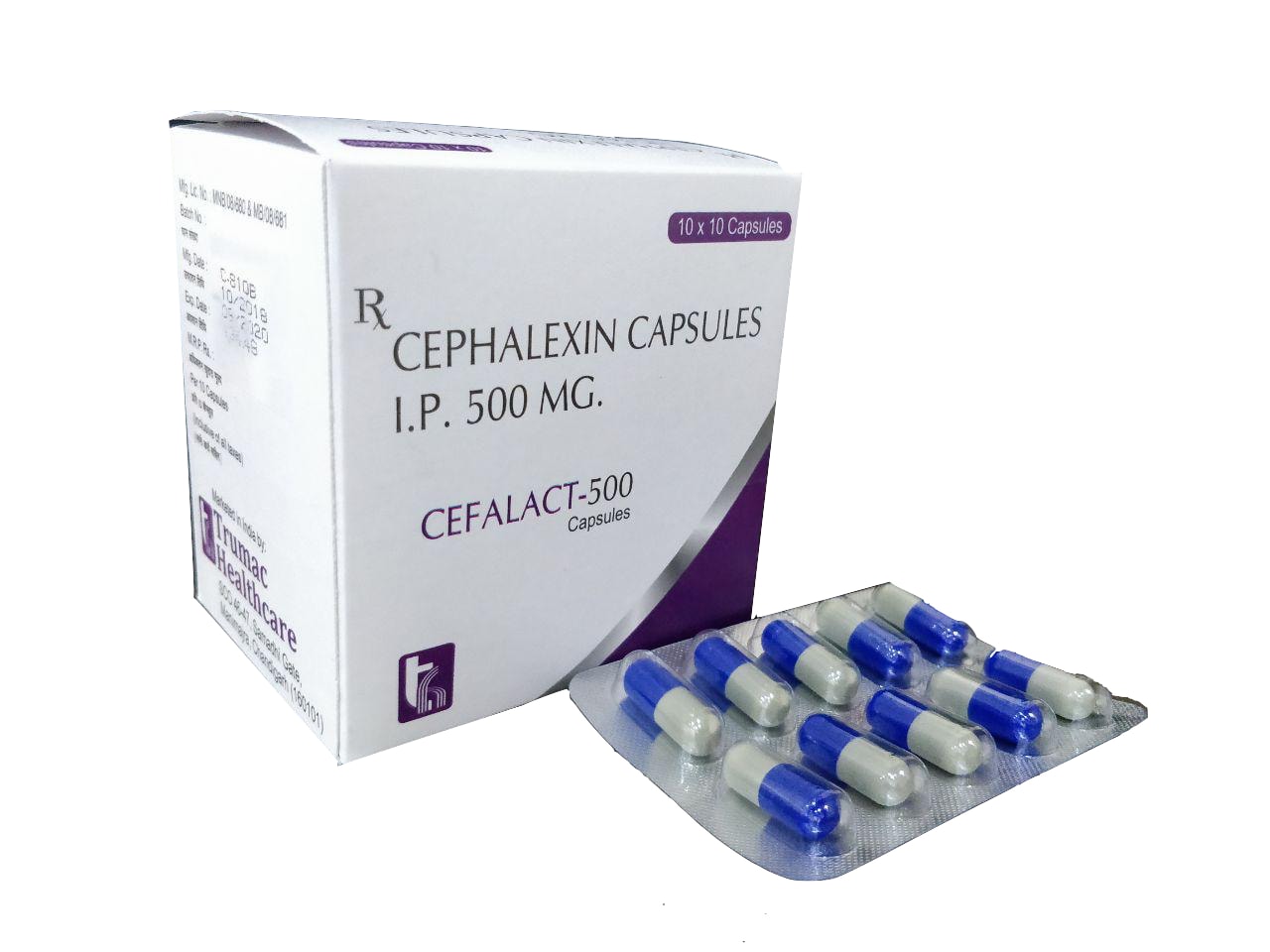 Cephalexin 500 mg Capsules Tablet — manufactured by Trumac Healthcare