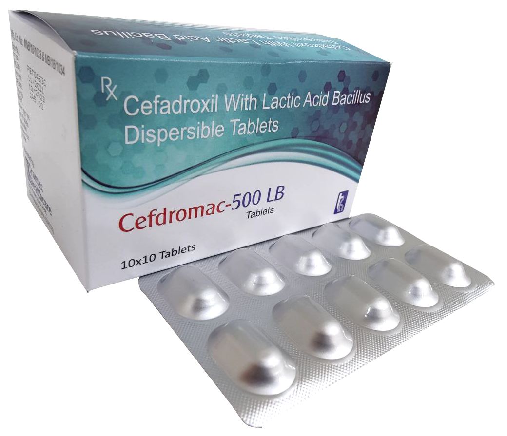 Cefdromac-500 LB Tablet — Cefadroxil 500 mg + Lactic Acid Bacillus 60 Million Spores from Trumac Healthcare PCD Pharma Franchise India