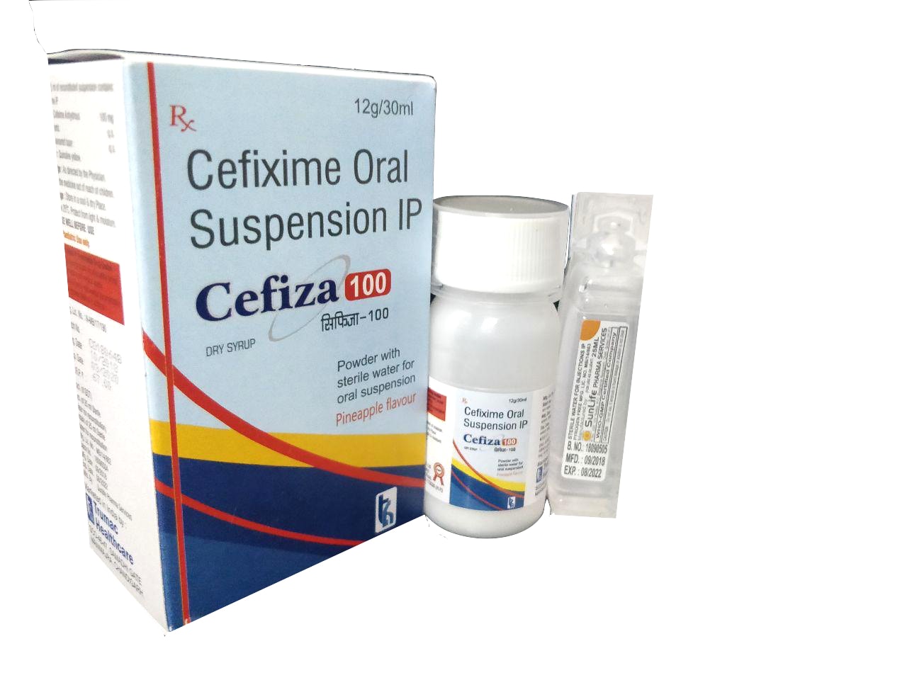 Cefiza-100 Dry Syrup — Cefixime 100 mg / 5 ml (Dry Syrup with Water) from Trumac Healthcare PCD Pharma Franchise India