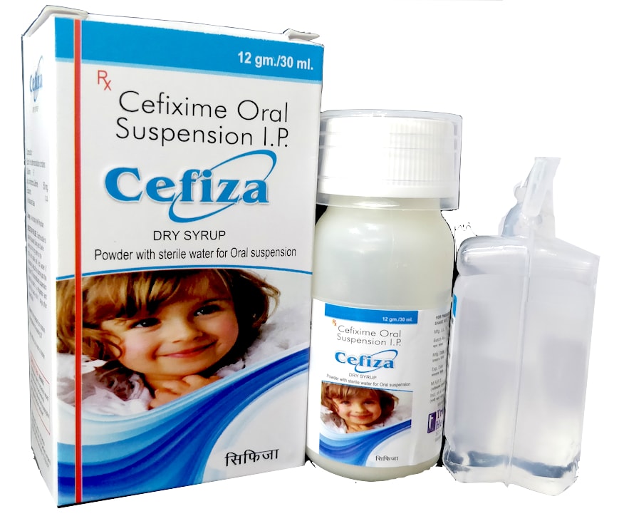 Cefiza-50 Dry Syrup — Cefixime 50 mg / 5 ml (Dry Syrup with Water) from Trumac Healthcare PCD Pharma Franchise India