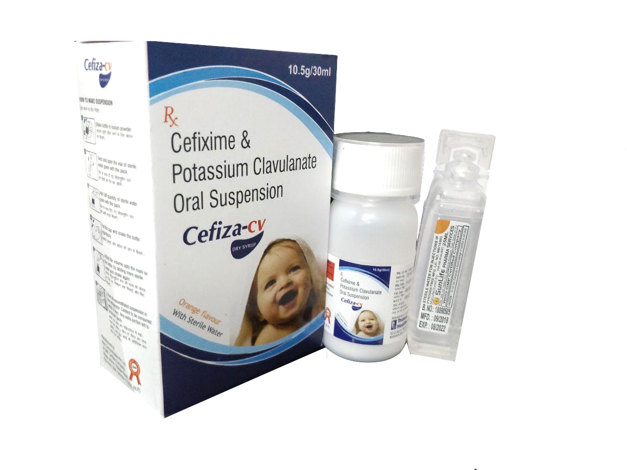 Cefixime 50 mg + Clavulanic Acid 31.25 mg with water Syrup — manufactured by Trumac Healthcare