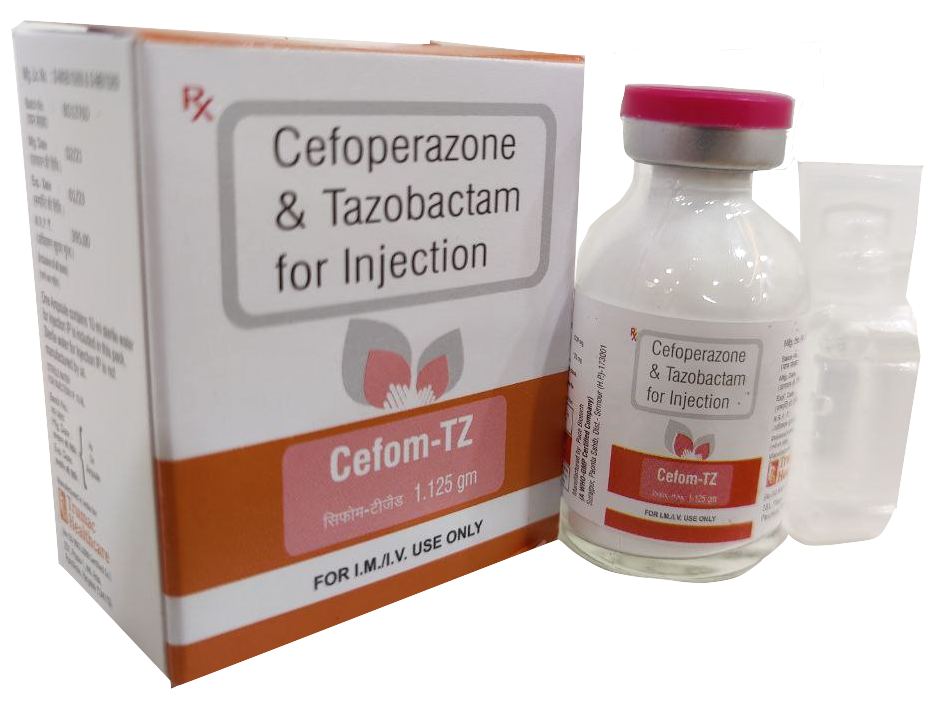 Cefom-TZ 1.125g Injection — Cefoperazone 1000 mg + Tazobactam 125 mg from Trumac Healthcare PCD Pharma Franchise India
