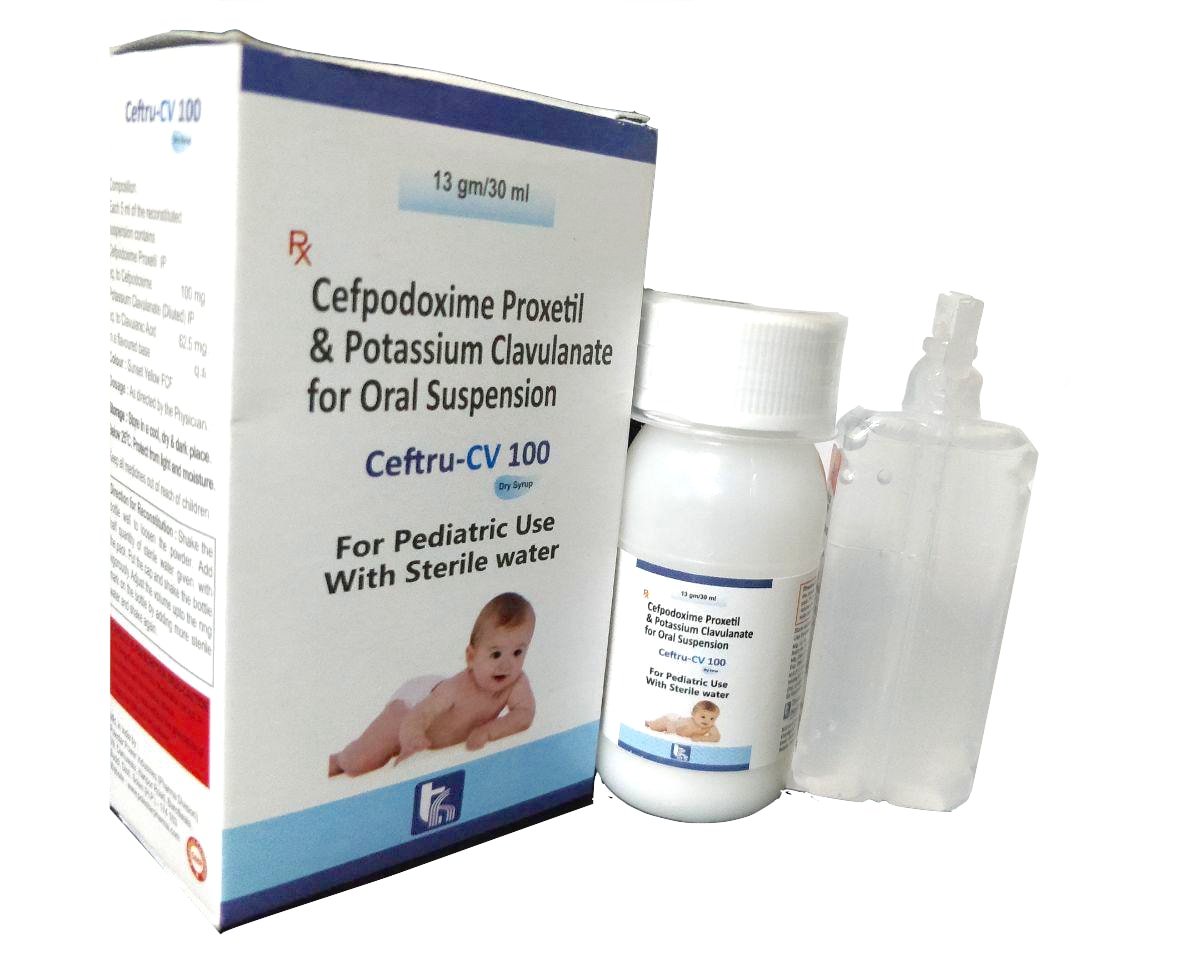 Cefpodoxime 100 mg + Clavulanic Acid 62.5 mg with water Syrup — manufactured by Trumac Healthcare