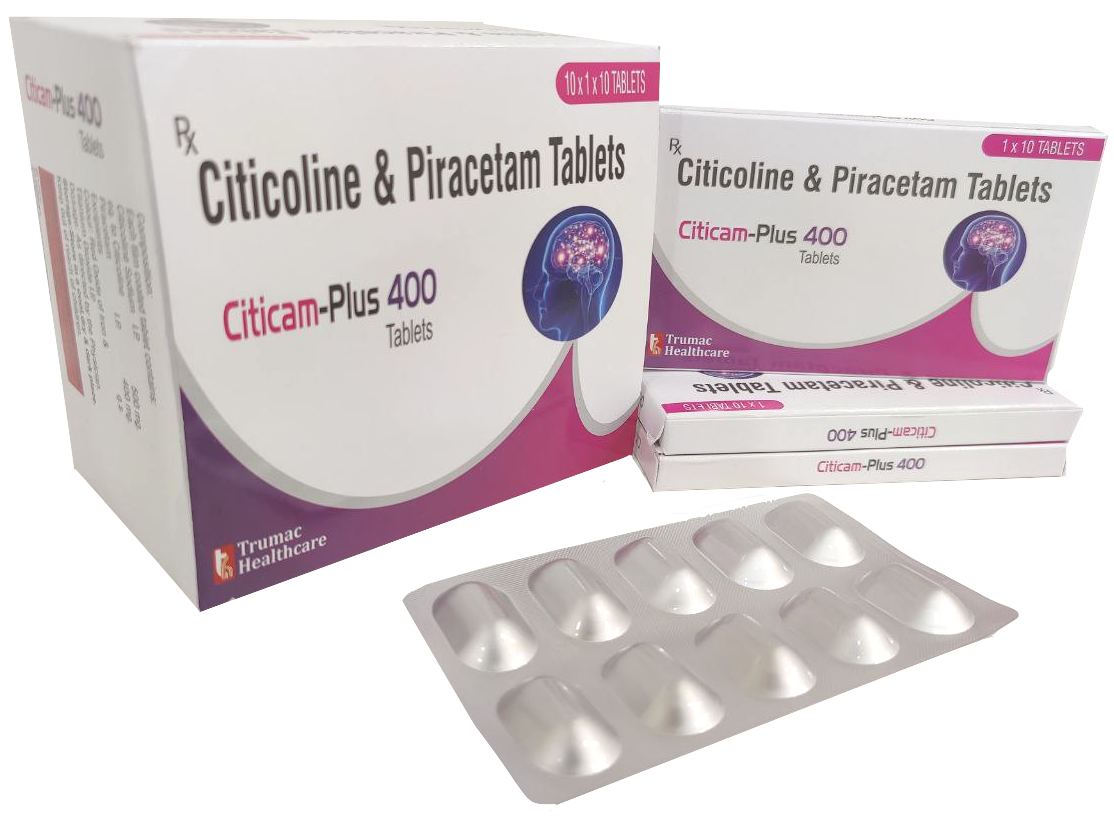 Citicoline Sodium 500 mg + Piracetam 400 mg Tablet — manufactured by Trumac Healthcare