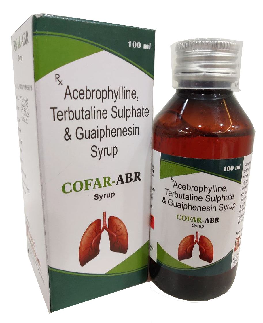 Cofar-ABR Syrup (100ml) — Terbutaline 1.25 mg + Acebrophylline 50 mg + Guaifenesin per 5 ml from Trumac Healthcare PCD Pharma Franchise India