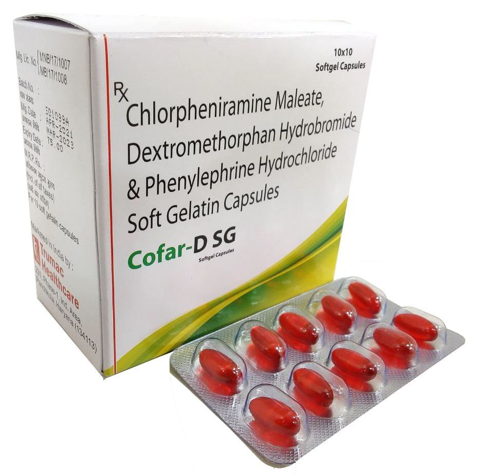Cofar-D Softgel — Dextromethorphan Hydrobromide 10 mg + Phenylephrine 5 mg from Trumac Healthcare PCD Pharma Franchise India