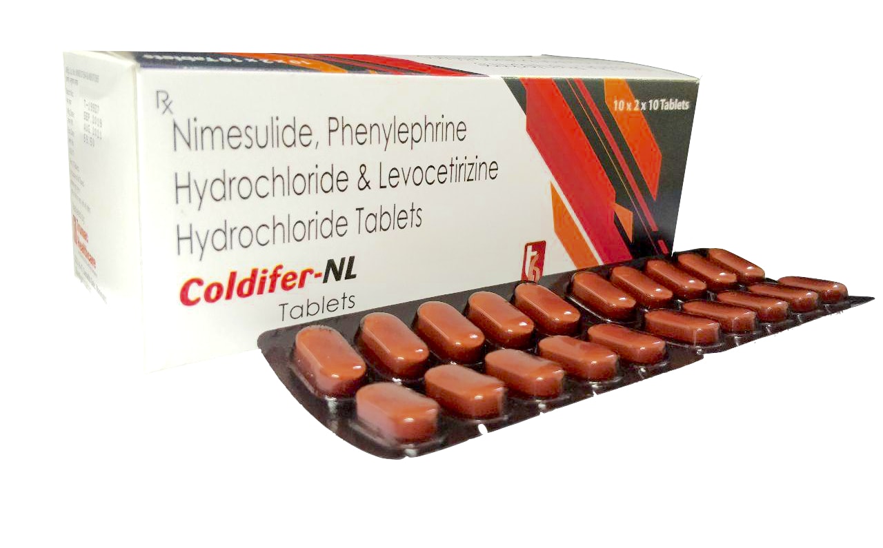 Coldifer-NL Tablet — Nimesulide 100 mg + Phenylephrine 5 mg + Levocetirizine 5 mg from Trumac Healthcare PCD Pharma Franchise India