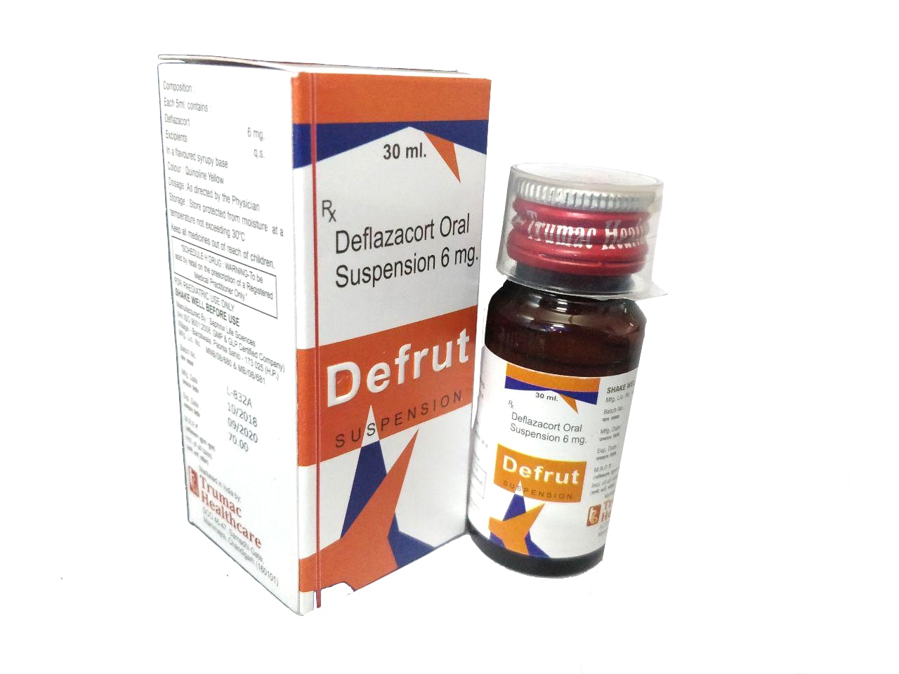 Defrut Suspension — Deflazacort 6 mg / 5 ml from Trumac Healthcare PCD Pharma Franchise India