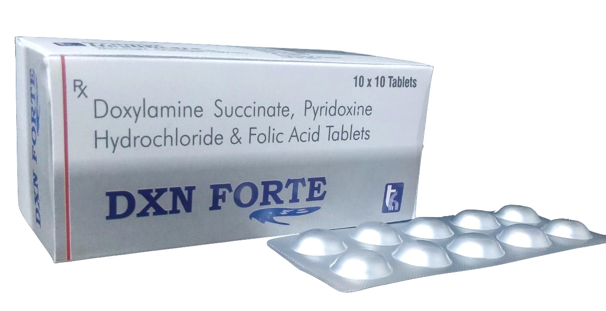 Doxylamine Succinate 20 mg + Pyridoxine Hcl 20 mg + Folic Acid 5 mg Tablet — manufactured by Trumac Healthcare