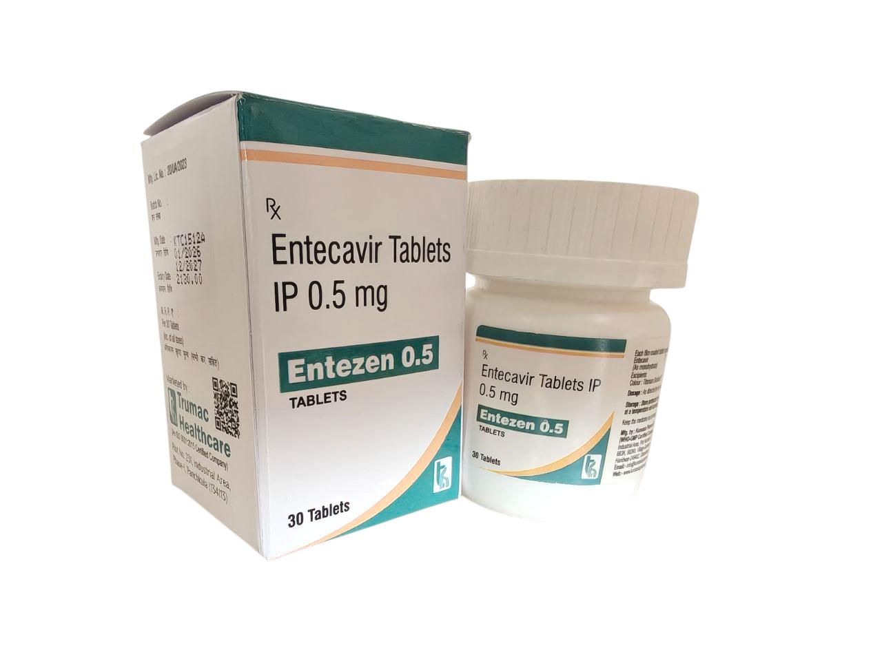 Entecavir (0.5 mg) Tablets Tablet — manufactured by Trumac Healthcare