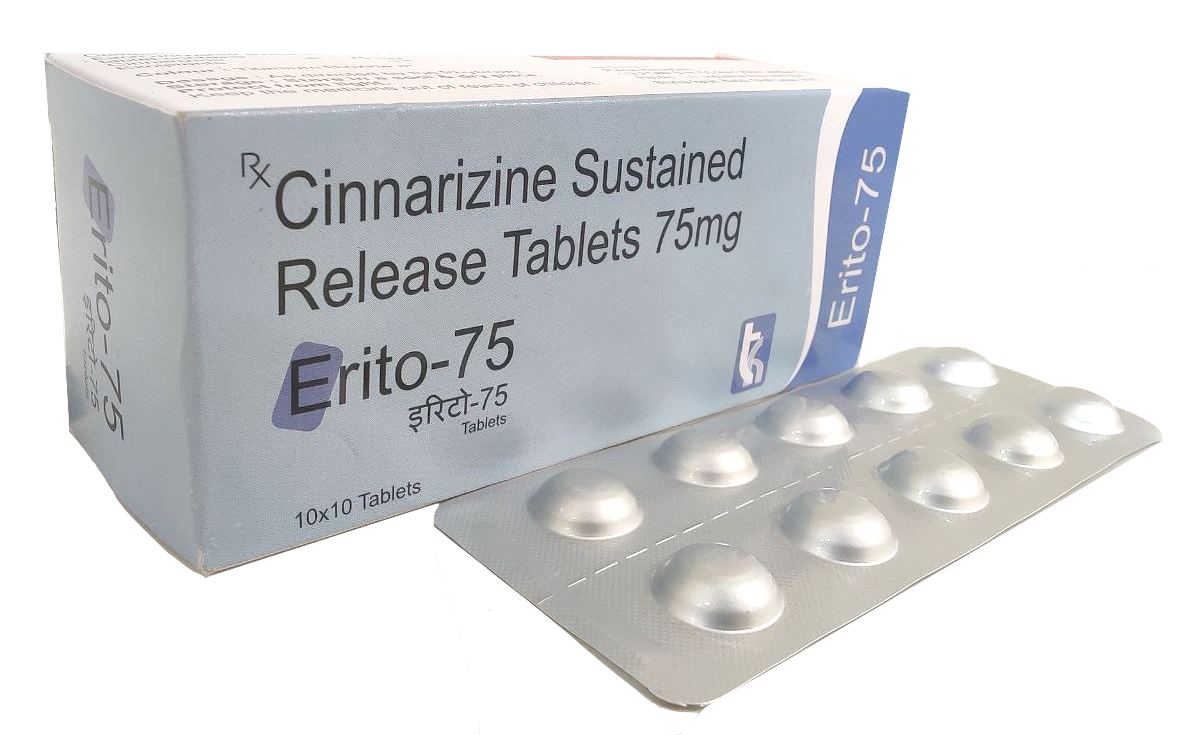 Erito-75 SR Tablet — Cinnarizine 75 mg Sustained Release from Trumac Healthcare PCD Pharma Franchise India