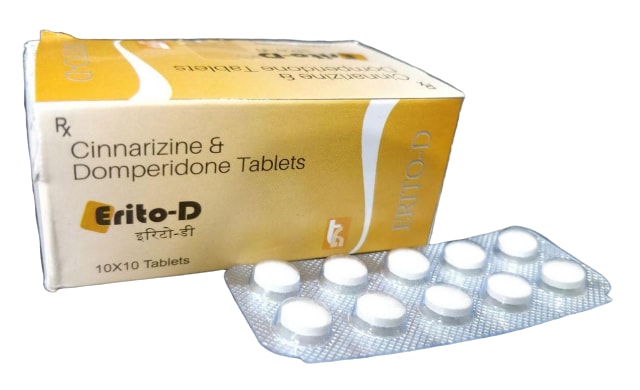 Erito-D Tablet — Cinnarizine 20 mg + Domperidone 15 mg from Trumac Healthcare PCD Pharma Franchise India