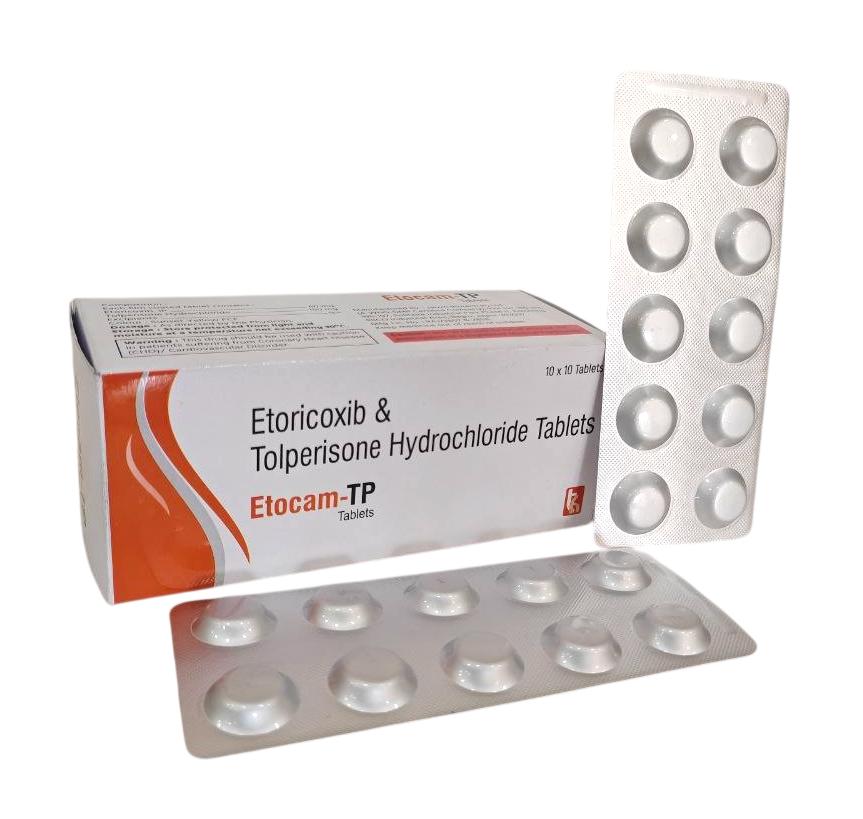 Etocam-TP Tablet — Etoricoxib 60 mg + Tolperisone 150 mg from Trumac Healthcare PCD Pharma Franchise India