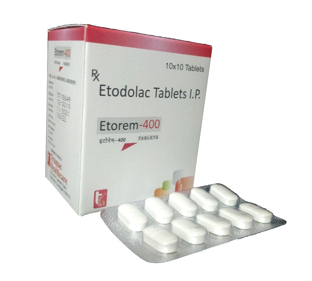 Etorem-400 Tablet — Etodolac 400 mg Extended Release from Trumac Healthcare PCD Pharma Franchise India
