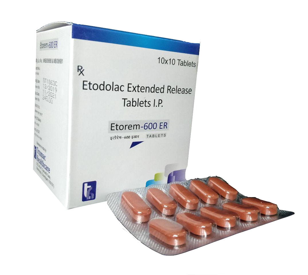 Etodolac 600 mg Extended Release Tab Tablet — manufactured by Trumac Healthcare