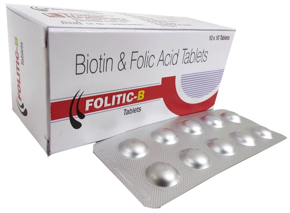 Folitic-B Tablet — Folic Acid 5 mg + Biotin 5 mg from Trumac Healthcare PCD Pharma Franchise India