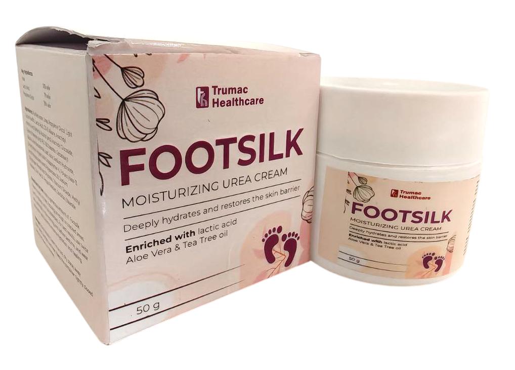 Footsilk Cream — Urea 10% w/w + Lactic Acid 10% w/w + Propylene Glycol 10% w/w from Trumac Healthcare PCD Pharma Franchise India