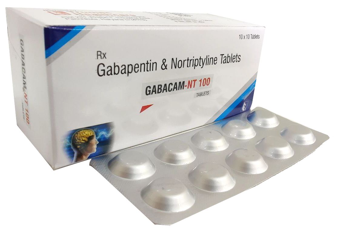 Gabacam-NT 100 Tablet — Gabapentin 100 mg + Nortriptyline 10 mg from Trumac Healthcare PCD Pharma Franchise India