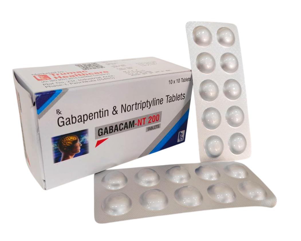 Gabacam-NT 200 Tablet — Gabapentin 200 mg + Nortriptyline 10 mg from Trumac Healthcare PCD Pharma Franchise India