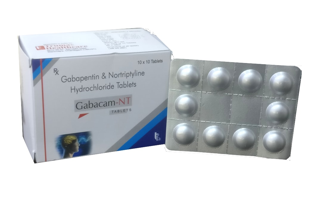Gabacam-NT 400 Tablet — Gabapentin 400 mg + Nortriptyline 10 mg from Trumac Healthcare PCD Pharma Franchise India