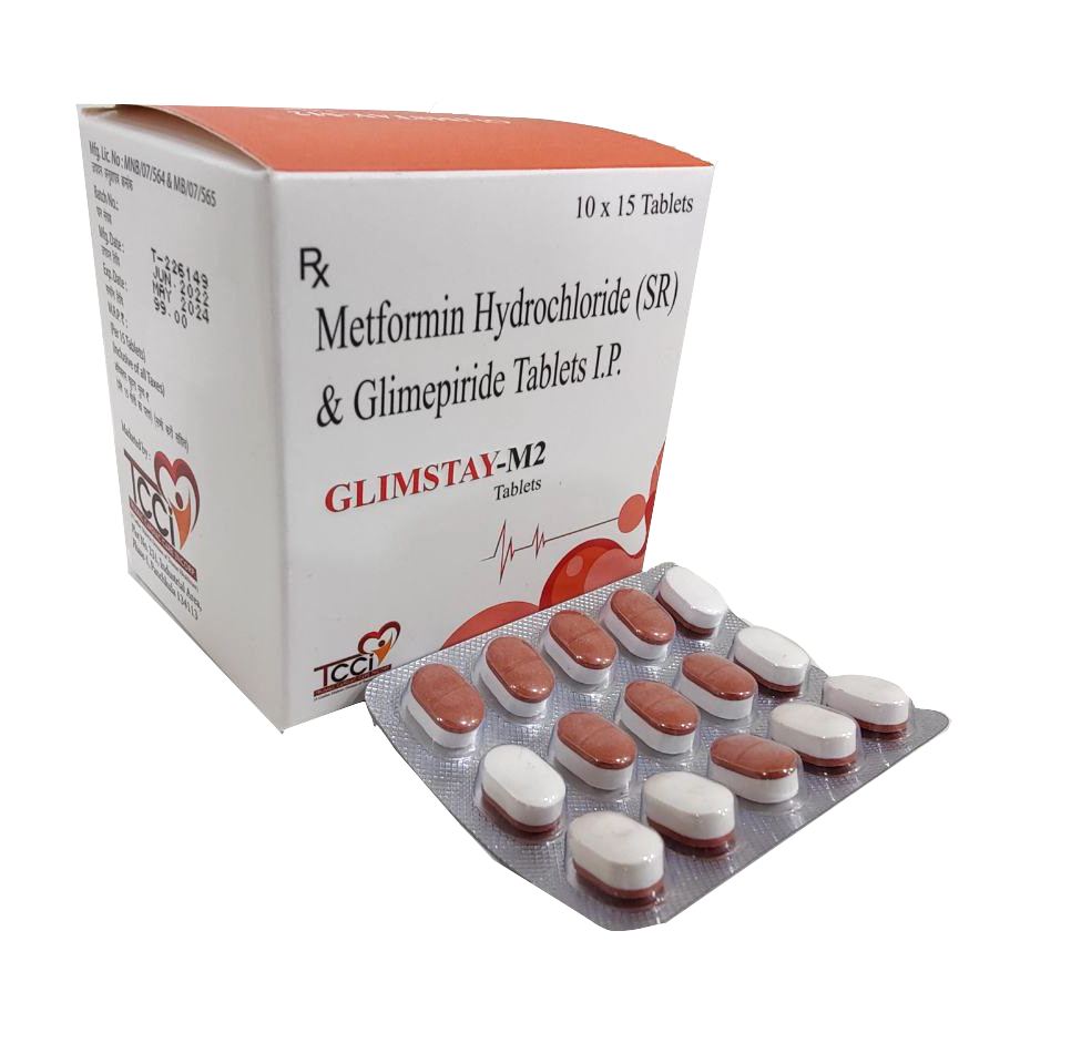 Glimstay-M2 SR Tablet — Glimepiride 2 mg + Metformin 500 mg (SR) from Trumac Healthcare PCD Pharma Franchise India