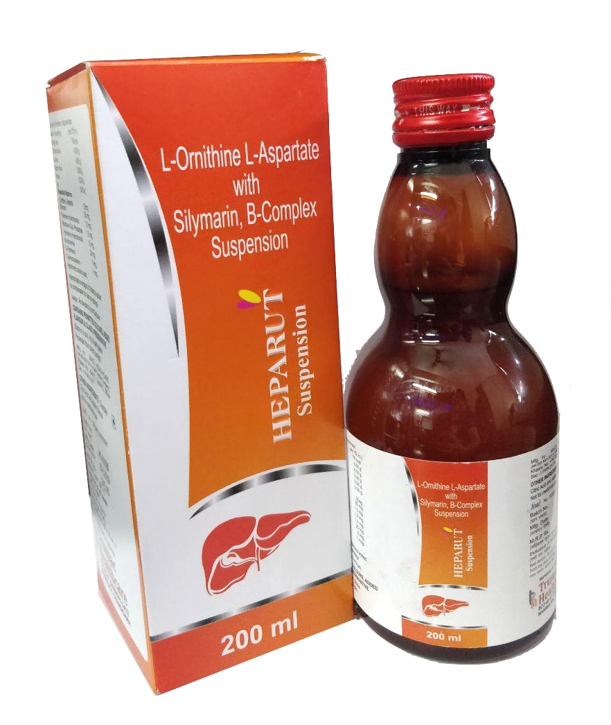 L-Ornithine L-Aspartate(25 mg) + Silymarin 35 mg + Thiamine 1.5 mg + Riboflavin 1.5 mg + Pyridoxine 1.5 mg + Nicotinamide 20 mg + D-Panthenol 5 mg + Cynocobalamin 1 mcg Suspension — manufactured by Trumac Healthcare