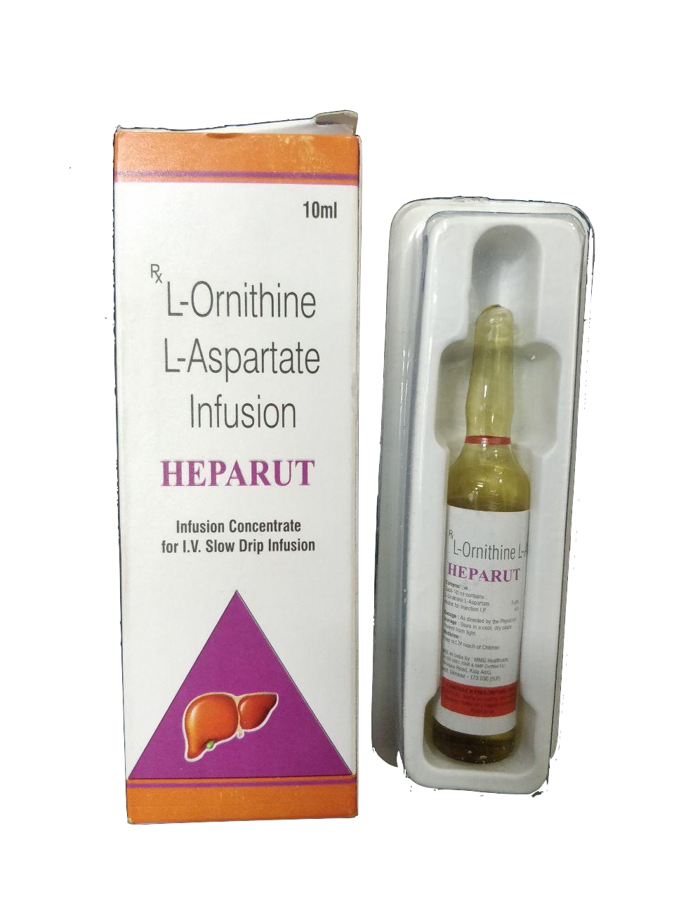 Heparut IV Infusion — L-Ornithine + L-Aspartate 5.0 g from Trumac Healthcare PCD Pharma Franchise India