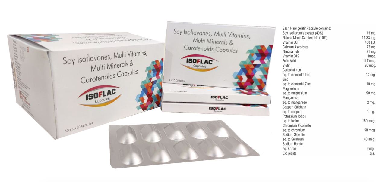 Soya Isoflavones + Multivitamins + Multiminerals + Carotenoids Capsules (Full Composition in Pic) Capsule — manufactured by Trumac Healthcare