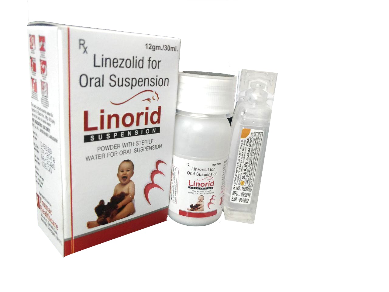 Linezolid 100 mg dry syrup with water Syrup — manufactured by Trumac Healthcare