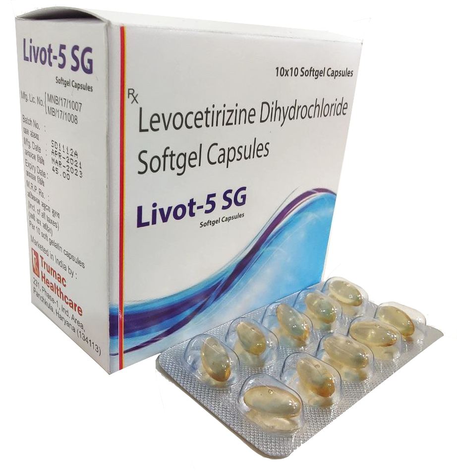 Livot-5 SG Softgel — Levocetirizine 5 mg from Trumac Healthcare PCD Pharma Franchise India