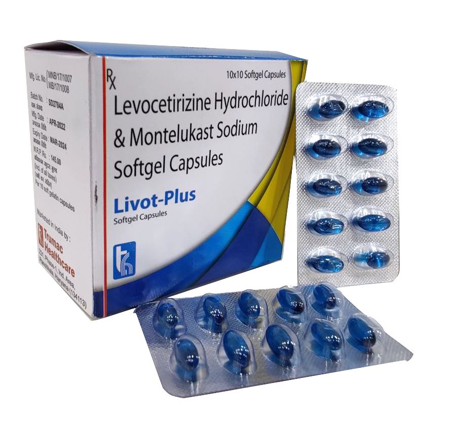 Levocetirizine 5 mg + Montelukast Sodium 10 mg Soft Gelatin Caps Softgel — manufactured by Trumac Healthcare