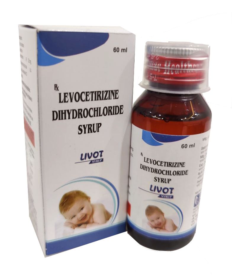 Livot Syrup 60 ml — Levocetirizine 2.5 mg per 5 ml from Trumac Healthcare PCD Pharma Franchise India