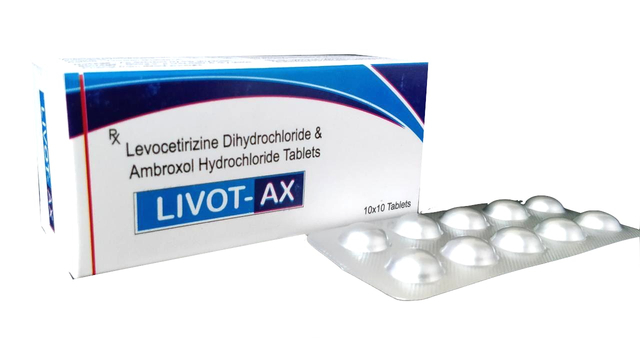Livot-AX Tablet — Levocetirizine Hydrochloride 5 mg + Ambroxol Hydrochloride from Trumac Healthcare PCD Pharma Franchise India