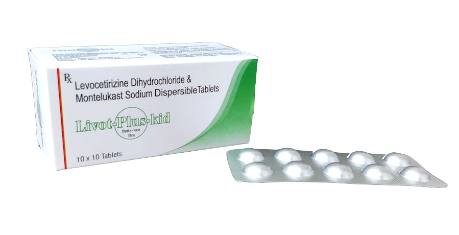 Livot Plus Kid Syrup — Montelukast Sodium 4 mg + Levocetirizine 2.5 mg per 5 ml from Trumac Healthcare PCD Pharma Franchise India