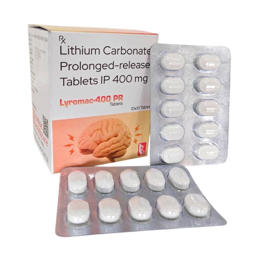 Lyromac-400 PR Tablet — Lithium Carbonate 400 mg (Prolonged Release) from Trumac Healthcare PCD Pharma Franchise India