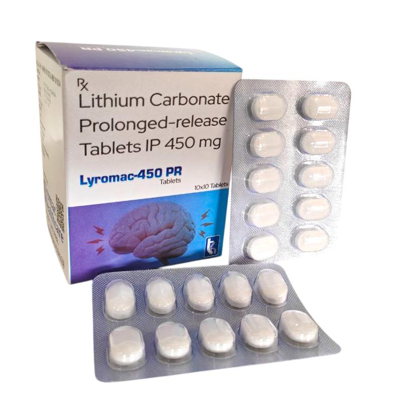 Lyromac-450 PR Tablet — Lithium Carbonate 450 mg (Prolonged Release) from Trumac Healthcare PCD Pharma Franchise India