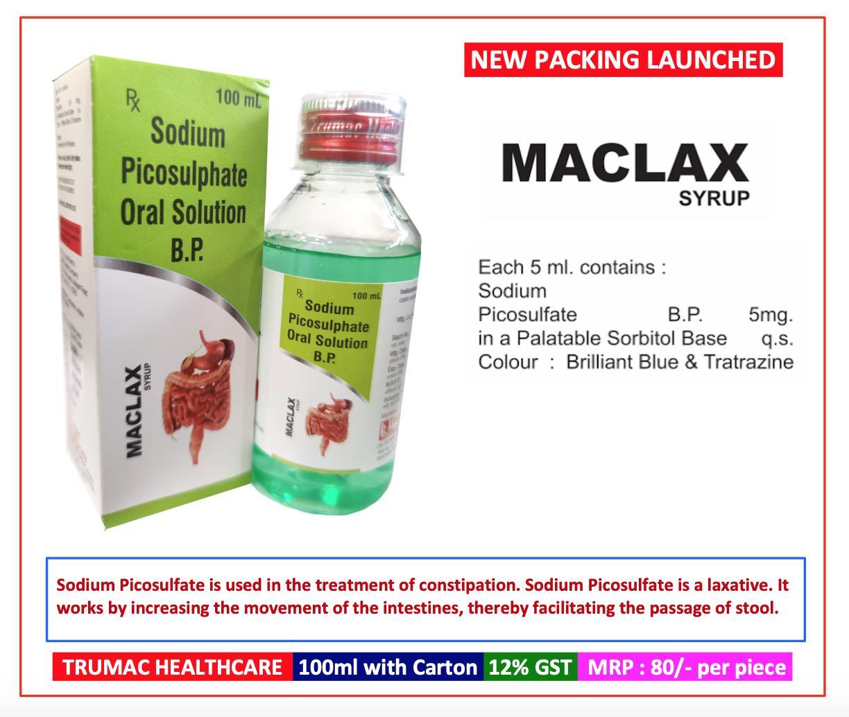Maclax Tablet — Sodium Picosulphate 5 mg from Trumac Healthcare PCD Pharma Franchise India