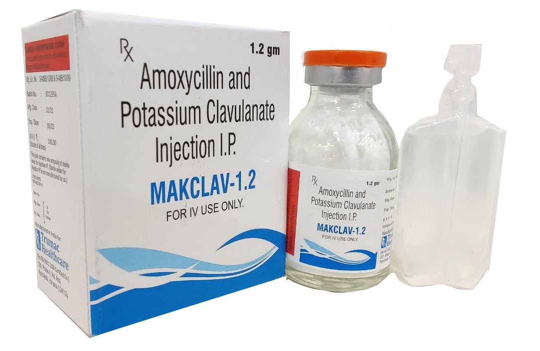 Amoxicillin Sodium 1000 mg + Clavulanic Acid 200 mg Injection — manufactured by Trumac Healthcare