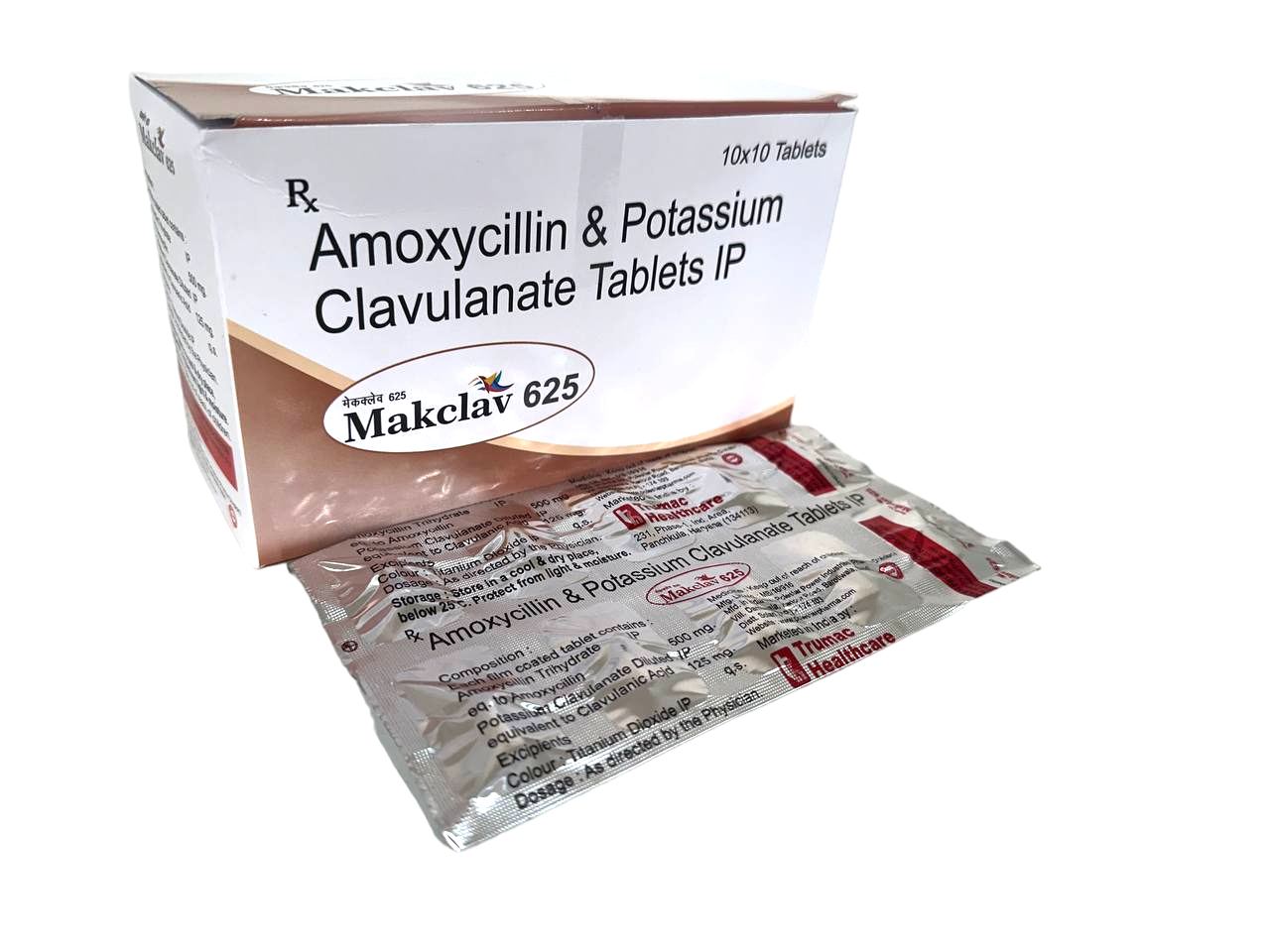 Amoxycillin Trihydrate 500 mg + Potassium Clavulanic Acid125 mg Tablet — manufactured by Trumac Healthcare