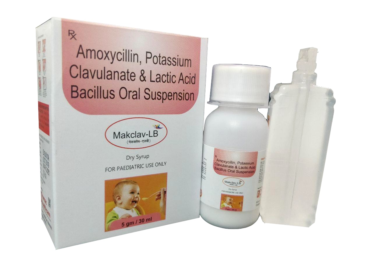 Makclav Dry Syrup 60 ml — Amoxycillin Trihydrate 200 mg + Clavulanic Acid 28.5 mg per 5 ml from Trumac Healthcare PCD Pharma Franchise India